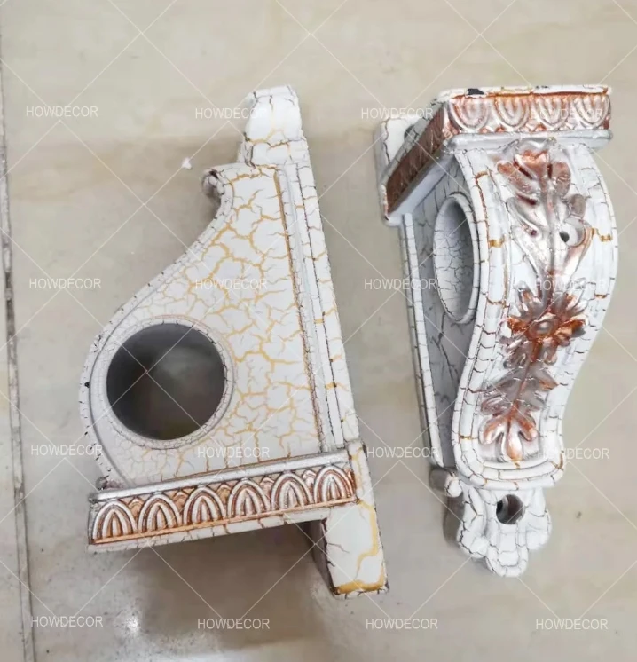 

Artist room accessories plaster carve Roman Curtain holder Palace Baroque rod stick Single rod Wall bracket curtain rod holder