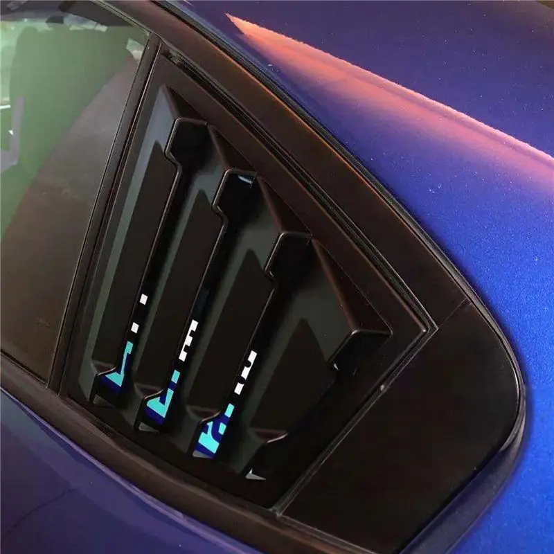 Matte Black Rear Side Vent Quarter Window Louver Shutter Cover Trim Replacement Accessories For Subaru WRX /WRX STI 2015-2021-X6 view 6