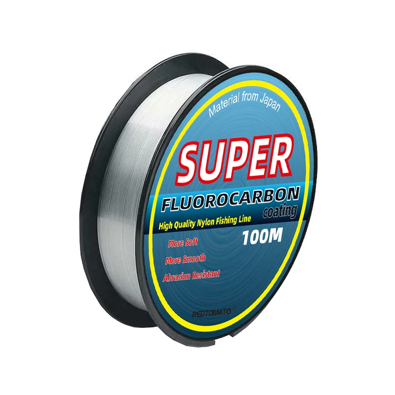 100M Fluorocarbon Coated Fishing Line Super Strong Monofilament Nylon Carp Fishing lines Invisible Easy Casting Fast Sinking