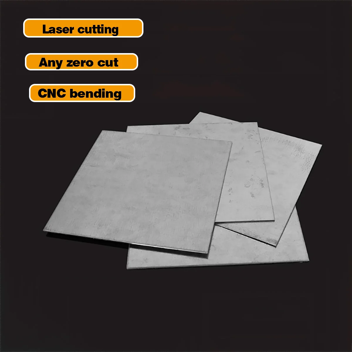 السُمك = 1/2/3 مم لوح حديد مجلفن، لوح حديد أبيض، عرض صفائح حديد = 100/200/300 مم الطول = 100/200/300 مم #5