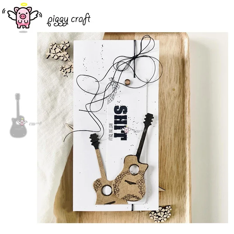 Piggy Craft metal cutting dies cut die mold Guitar decoration Scrapbook paper craft knife mould blade punch stencils dies