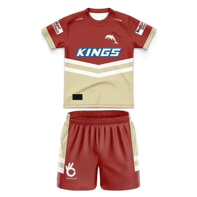 2024 Dolphins Kids Kit Home/ Alternate Rugby Jersey Size:16-26 （Print Custom Name Number）