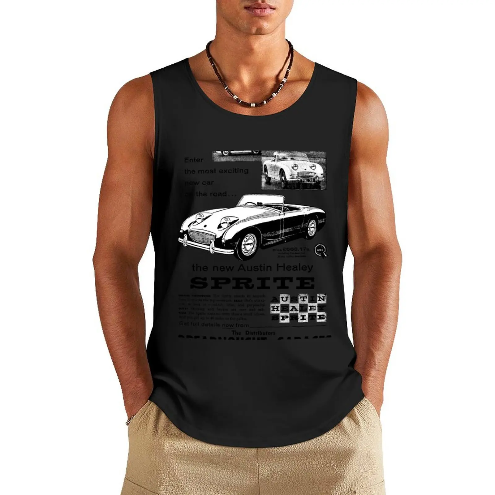 AUSTIN HEALEY FROGEYE SPRITE Tank Top gym clothes men fitness clothing for men