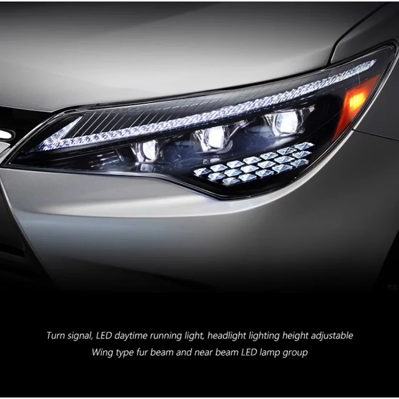 

Автомобильные светодиодные фары дневных ходовых огней для Toyota Camry 15-17, американская версия, модифицированный указатель поворота