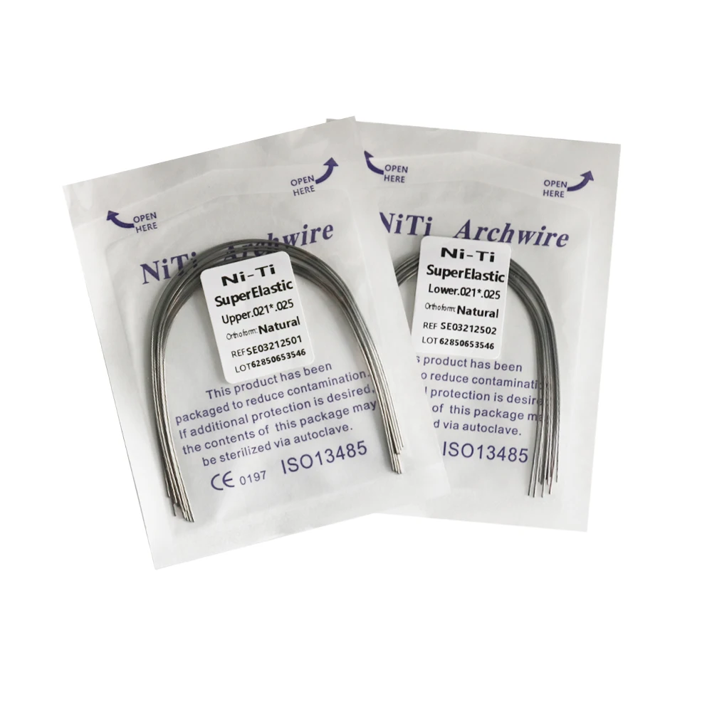 10 paczek ortodontycznych fioletowych drutów SE Natural Form Arch Wire