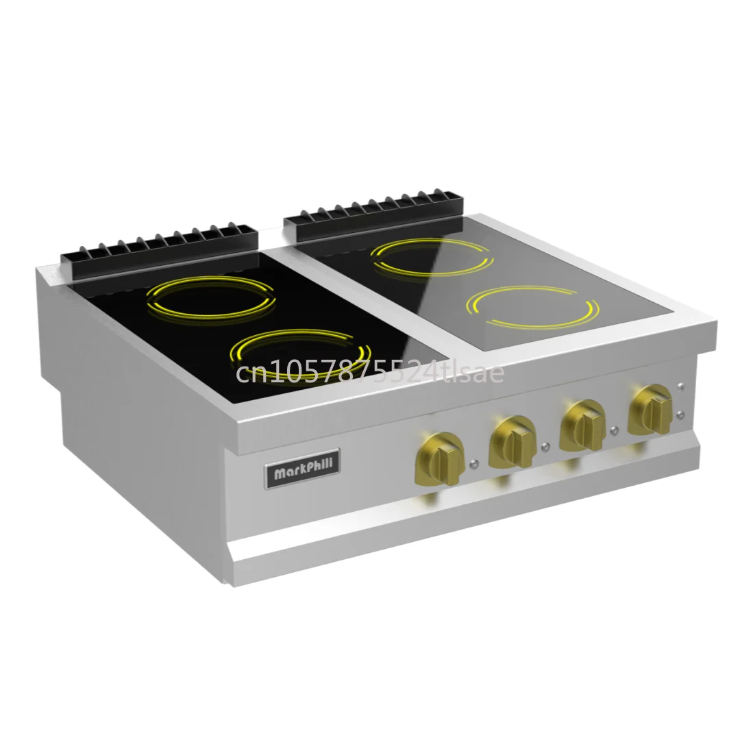 Commercial Countertop Induction Cooktop with 6 Burners for Five Star Hotel and Restaurant Dish Cooking