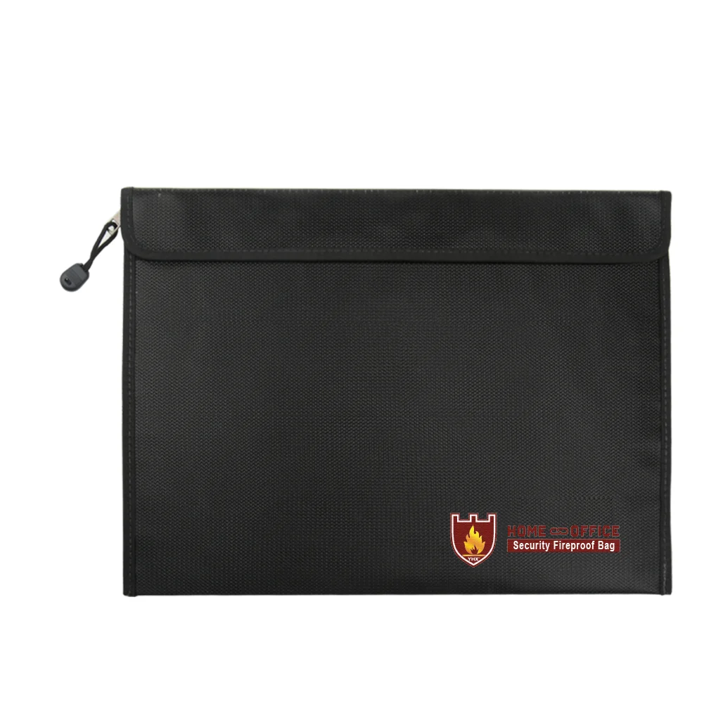 Document Organizer Bag Fireproof Waterproof Zippered File Bag  Storage A4 Contract Certificate Suitable For Business Travel