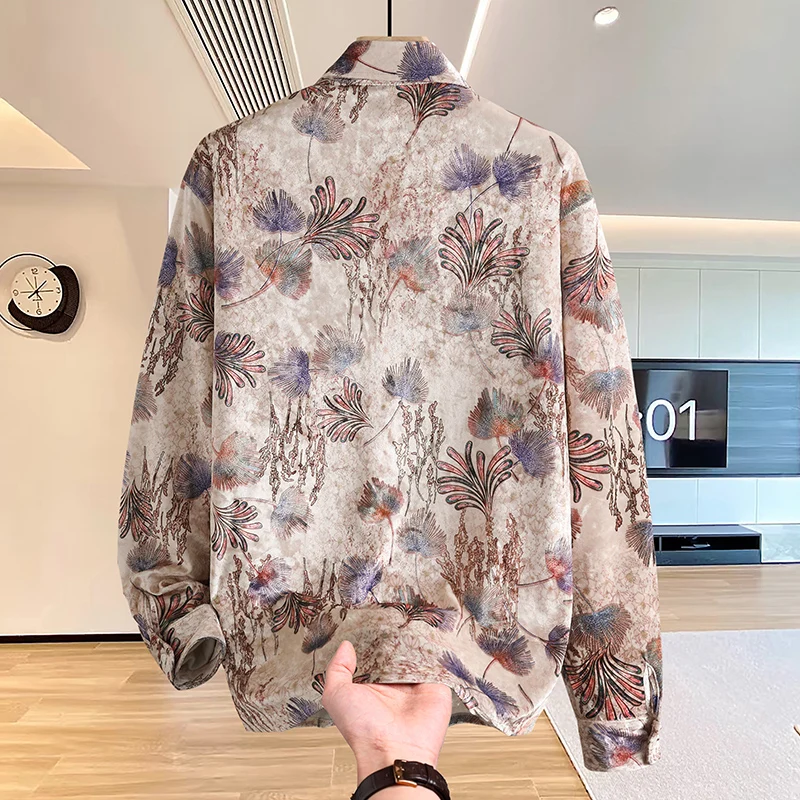 Male Shirt Men's Streetwear Blouse Mens Clothing Fashion Shirt Spring Autumn Winter Streetdress Popular Casual Elegant Hombre