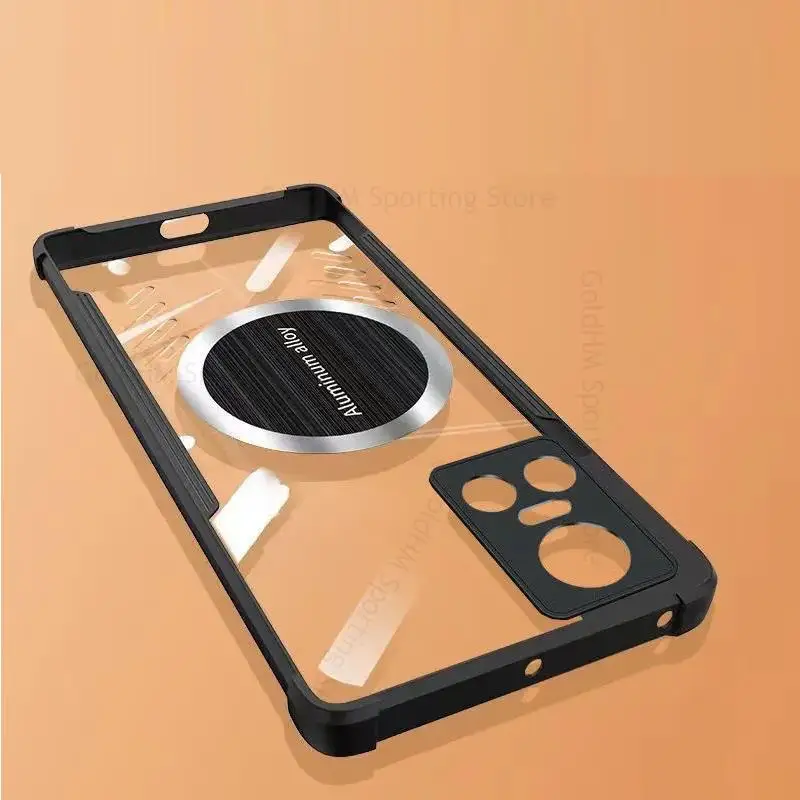 Coque For Realme GT Neo 3 For Magsafe Magnetic Case For Realme GT Neo 2 2T Heat Dissipation Cooling Transparent Magsafing Cover