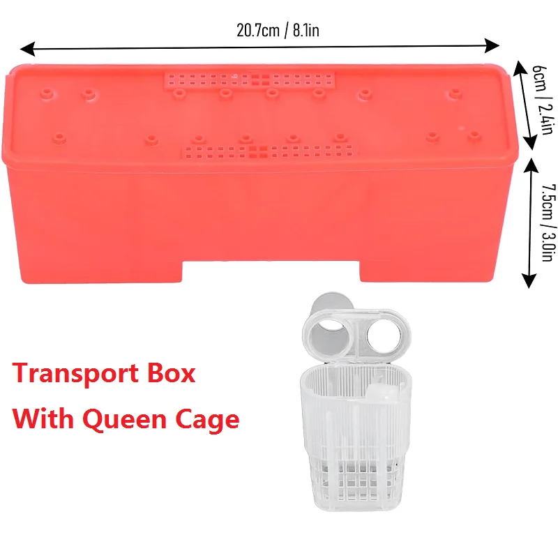 Beekeeping King Cage Queen Bee Transport Box With Queen Bee Cage Transparent King Cages Queen Bee Incubator Beekeeping Tools