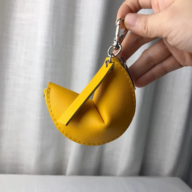

Original Genuine Leather Coin Key Holder Pendant ature Leather Jewelry Storage Bag Korean Sle