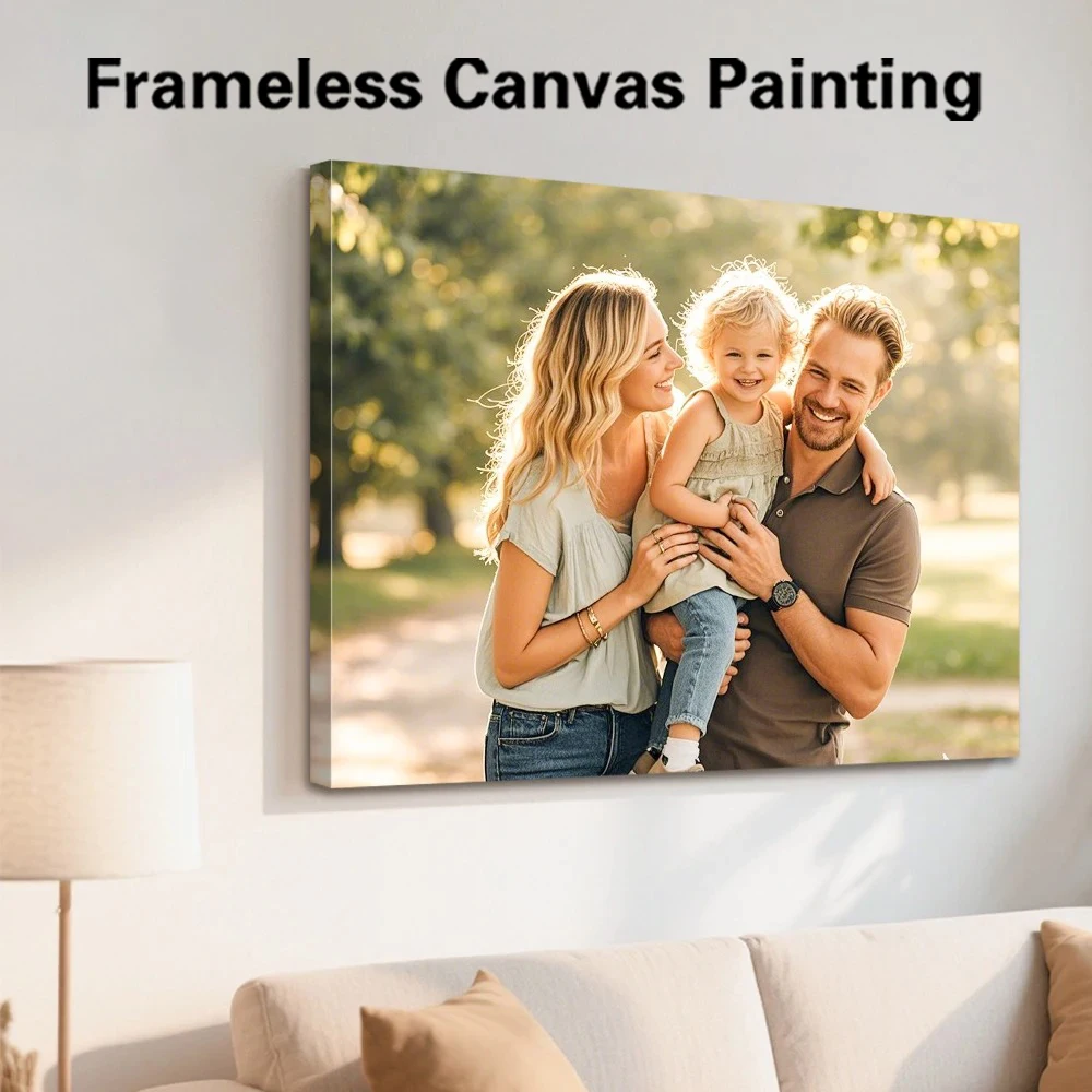 

1pc Frameless Personalize Custom Photo Family Photo Posters And Prints Wall Art Canvas Painting Wall Pictures Room Decor Home