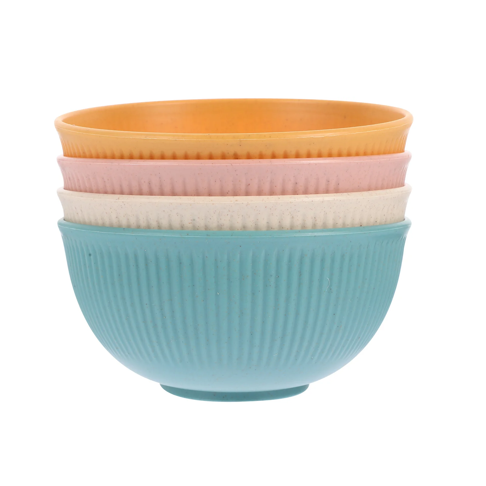 4 قطعة رامين اليابانية غير قابلة للكسر وعاء حساء المعكرونة أطباق حبوب المطبخ قش القمح قابلة لإعادة الاستخدام أطباق تقديم الطعام للوجبات الساخنة الباردة