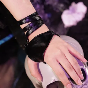 Schöne Handhandschuhe Cyber Punk, dunkles Steampunk Y2k Lolita Manga, Bühnenpercussion, cooles Cosplay, ACC -Covers Hauptverkaufshandschuhe Cyberpunk - №6