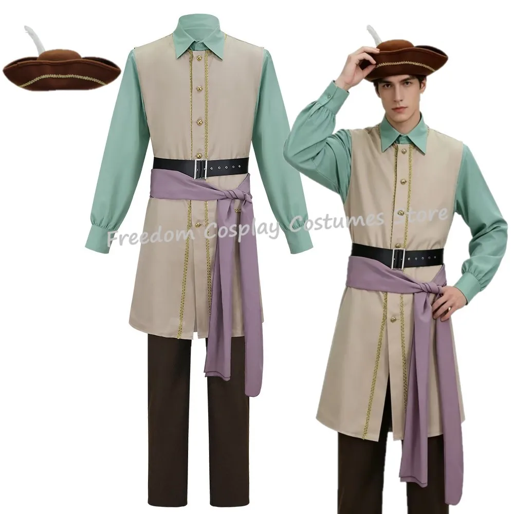 Nouveau Costume de Cosplay Captain Clark de Backrooms 2026 – Chapeau et Tenue de Pirate pour Hommes Adultes – Idéal pour Halloween