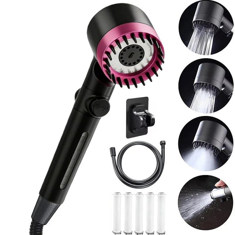 

Shower head Shower Filter with Four Modes Bathroom Accessories Head Massage Shower Accessories Shower Knobs