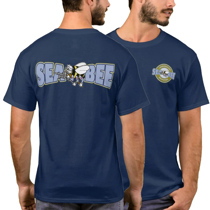 Naval Construction Battalion Seabee Emblem T-Shirt 100% Cotton O-Neck Summer Short Sleeve Casual Mens T-shirt Size S-3XL