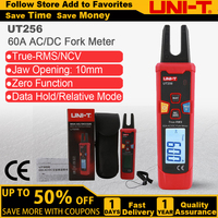 UNI-T UT256 Digital Fork Clamp Meter True RMS Pliers 60A AC/DC Current Automatic Measurement Multimeter LCD Display NCV Tester