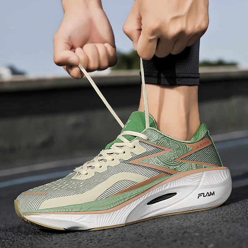 

Men Sports Running Shoes Air Cushion Lightweight Women Athletic Gym Sneakers Hiking Jogging Footwear Carbon Plate Marathon