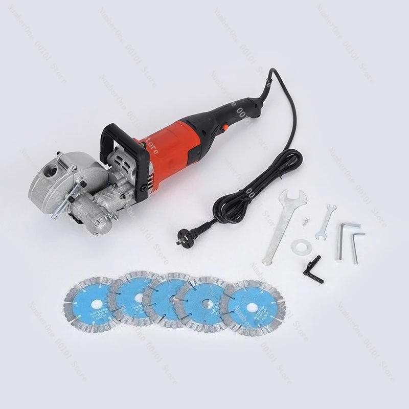 Cement slotting machine, wall concrete, stone slotting machine, water and electricity installation, one-time molding