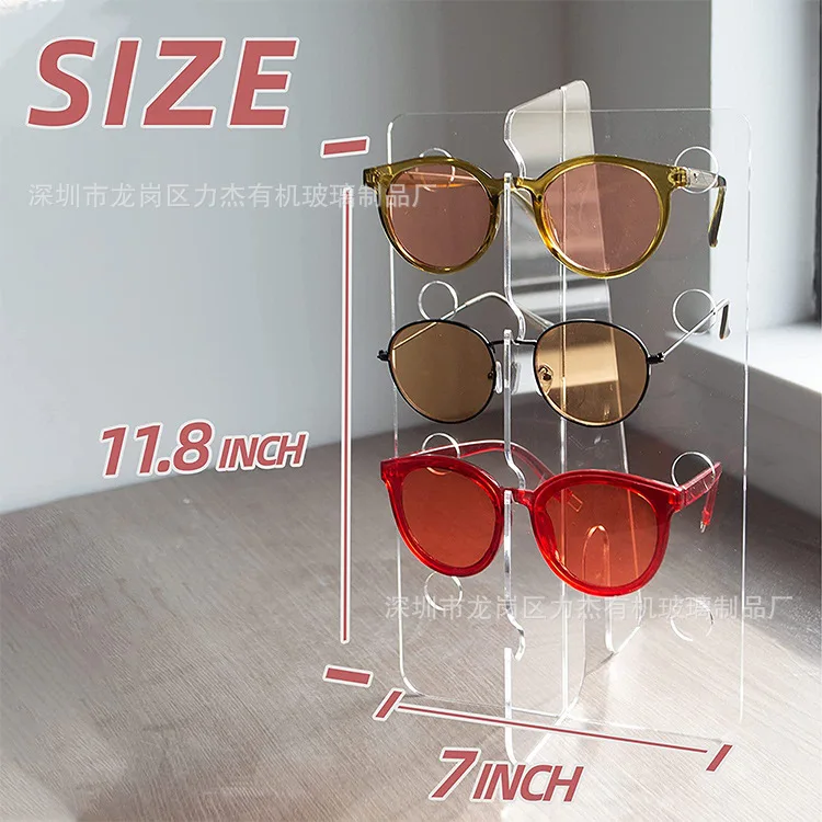 Removable holder for sunglasses Portable transparent glasses display rack sunglasses rack