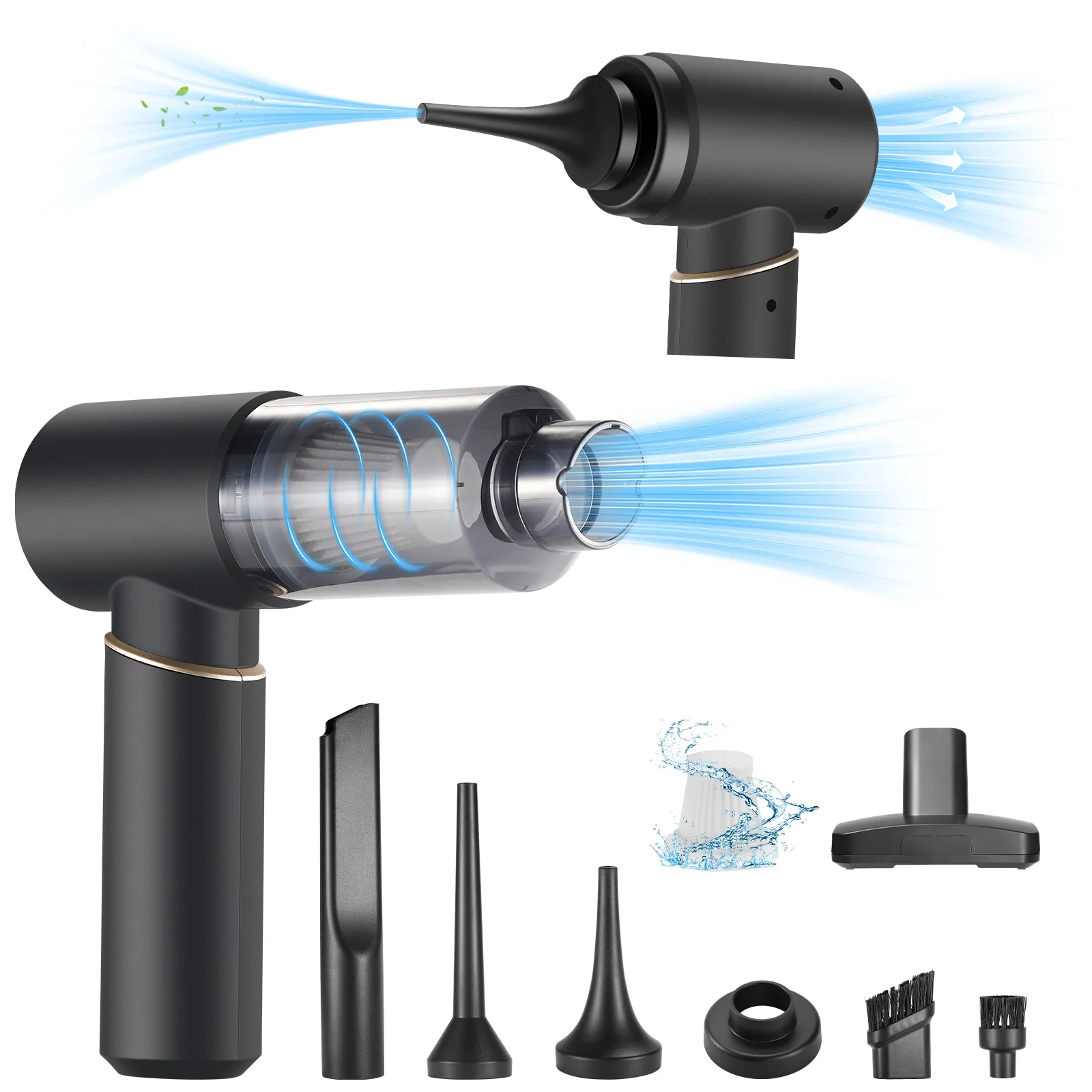 16000PA large suction car vacuum cleaner for car, wireless handheld suction and blowing integrated household car vacuum cleaner