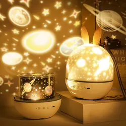 Rabbit Fairy Projection Light Night Light Multi-scene Starry Light Festive Party Atmosphere Light Lovely Gift