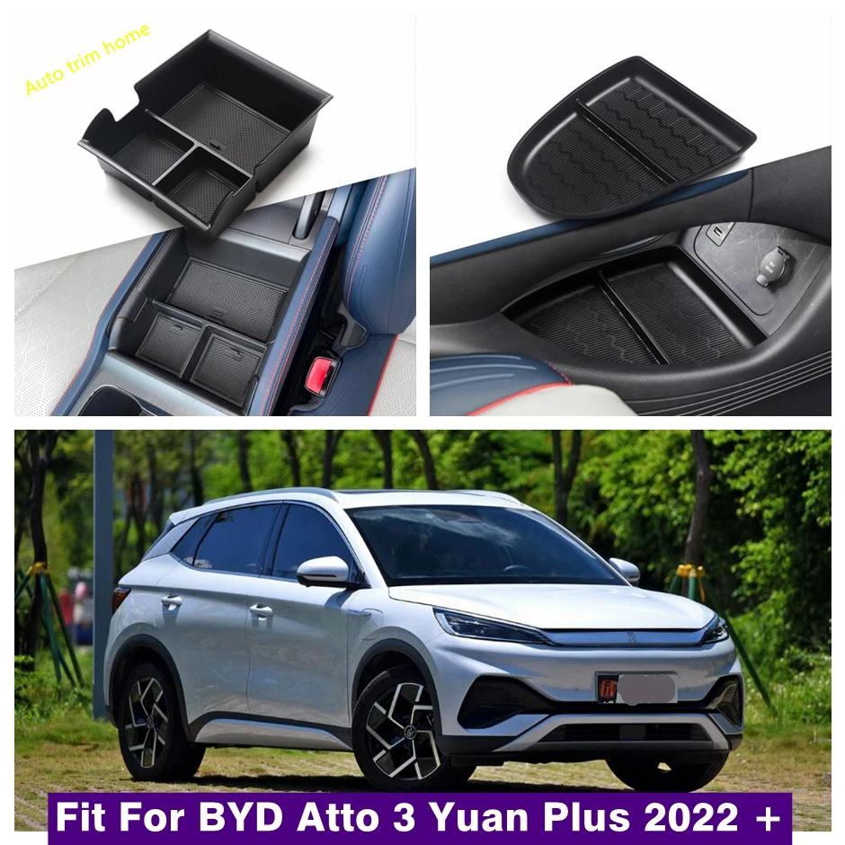 

Central Armrest Storage Box Content Center Console Decoration Cover Fit For BYD Atto 3 Yuan Plus 2022 2023 2024 Auto Accessories