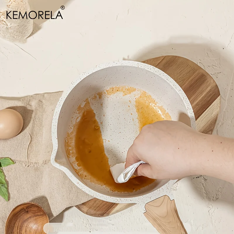 KEMORELA 1PC Nonstick Saucepan with Lid Non Stick Cooking Noodles Pots Cooking Pot with Pour Spout Induction Compatible Saucepot