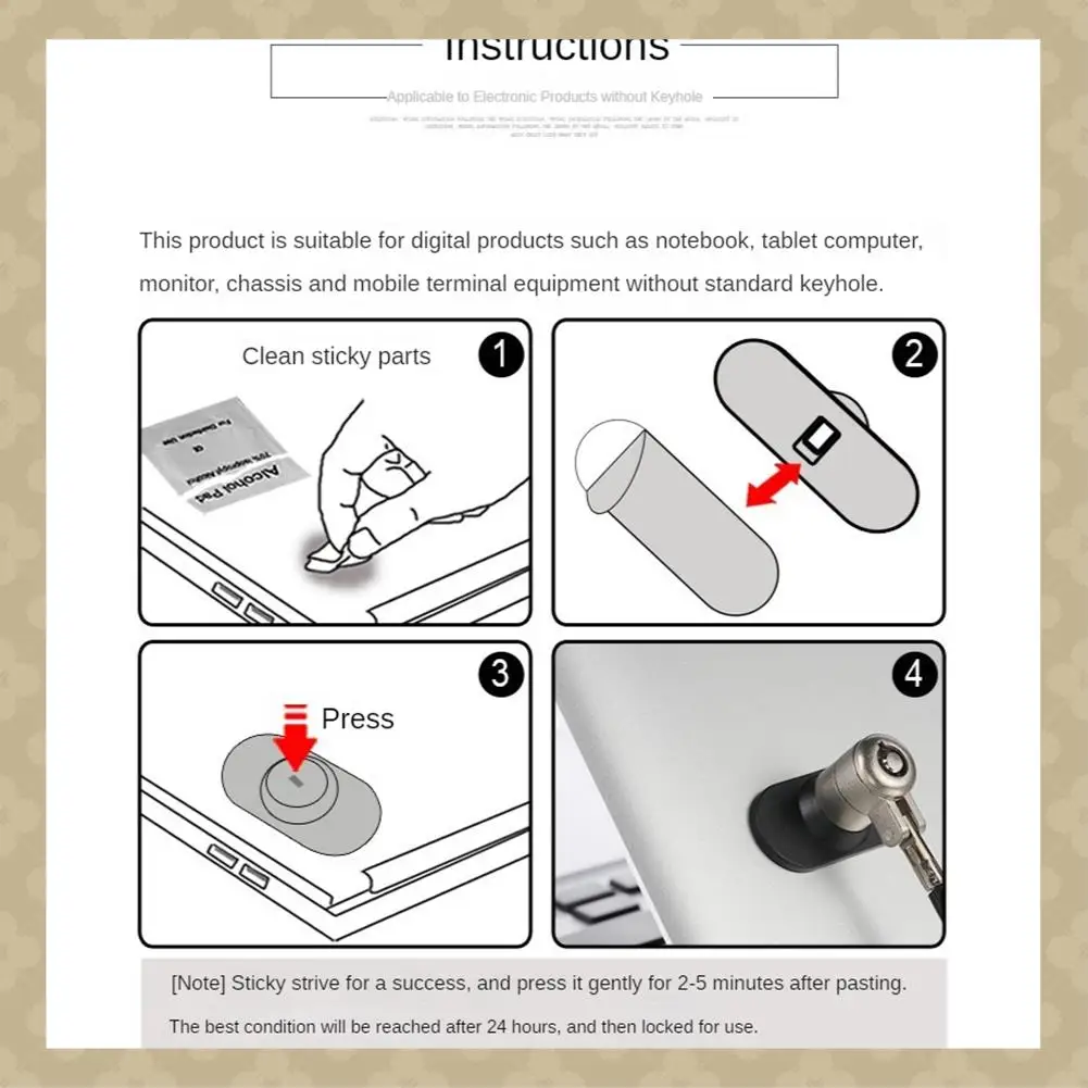 

AB45 5 шт. отверстие для блокировки ноутбука, отверстие для блокировки ноутбука, планшеты, противоугонное отверстие для ноутбука, для планшетов, базовые детали замка безопасности