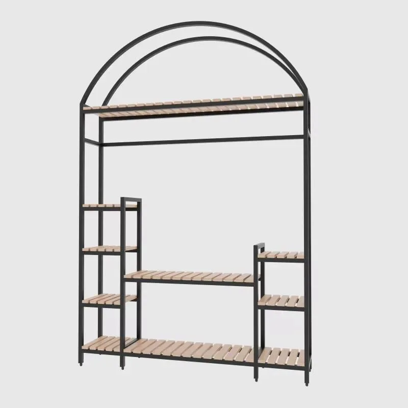 Custom Modern Metal Flower Pot Stand Outdoor Balcony Garden Plant Display Rack Greenery Arrangement Bracket