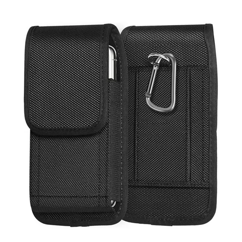 Soporte para teléfono con cinturón para hombre, bolsa para teléfono móvil, bolsa de transporte multifuncional de nailon para teléfono, para