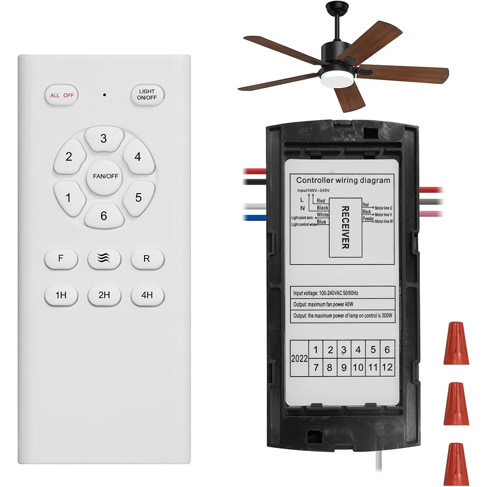 6 Speed Dimmer Receiver Kit 135*57*16 Mm Dimmer Receiver Remote Control Distance Robust Receiver Design Timer Settings