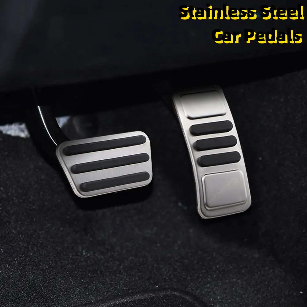 Stainless Steel Car Pedals for Ford Mustang 2015 2016 2017 2018 2019 2020 2021 Accessories Auto Gas Brake Footrest Pedal Cover