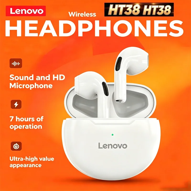 original LenovoHT38 Bluetoothwireless headset high-quality n