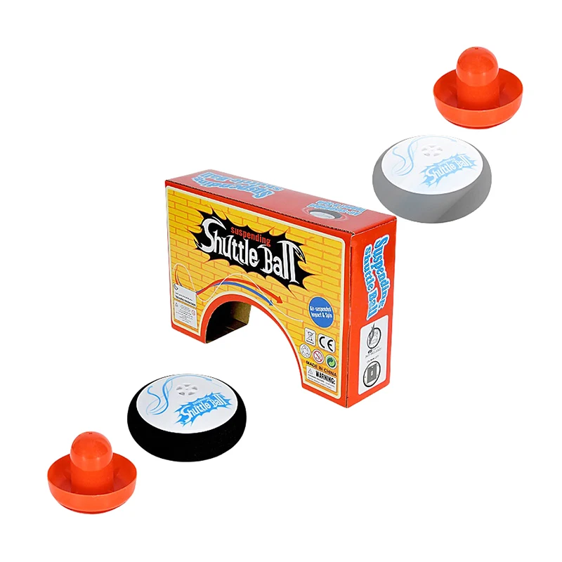 Tabletop Children Air Hockey Hover Puck Mini Electric Hockey Hover Puck For Floating Hockey With 2 Red Air Hockey Pushers