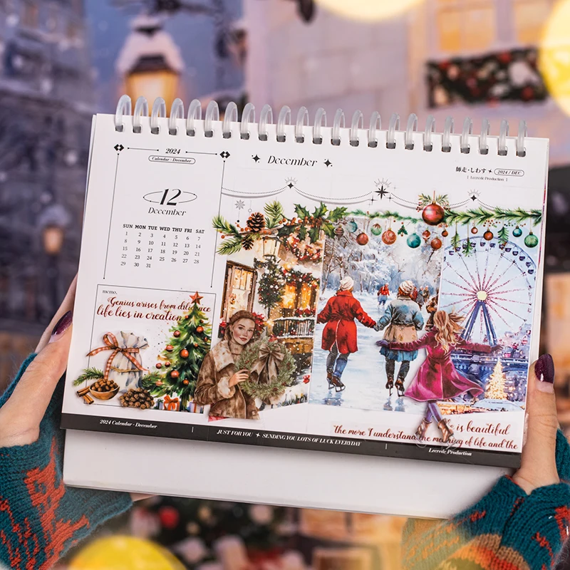 1롤 크리스마스 시티 시리즈 스티커 재료는 저널링 DIY 스크랩북 용품에 적합합니다.