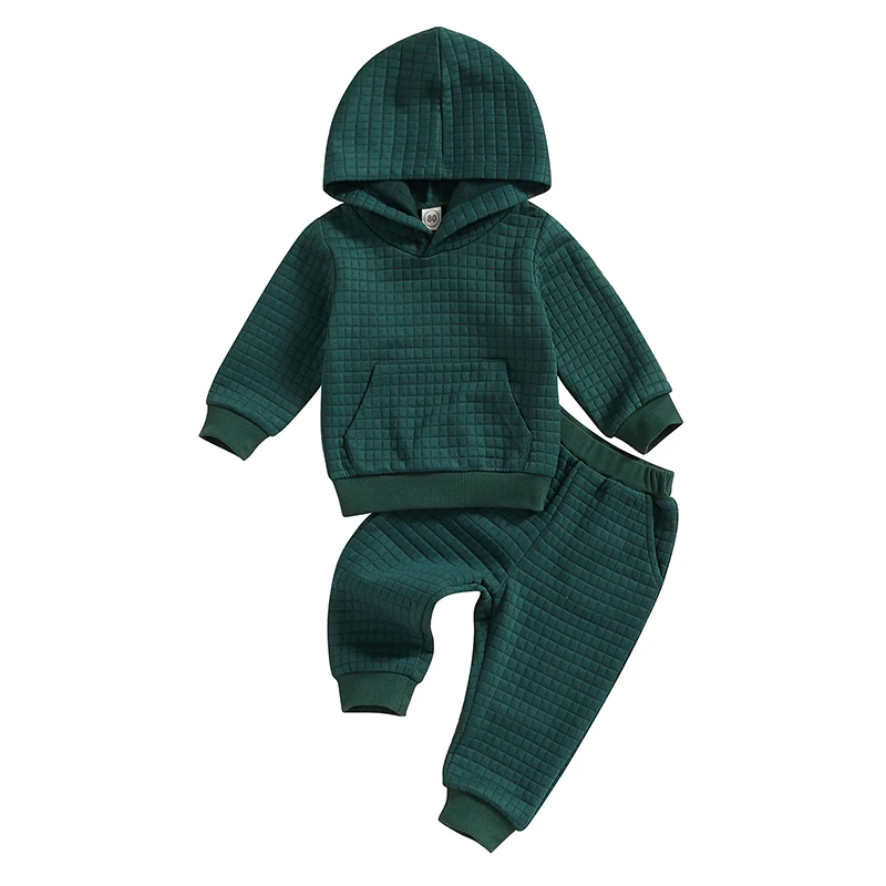 

Toddler Outfits Baby Boy Tracksuit Solid Color Hoodies Sweatshirt And Pants 2pcs Sport Suit Fashion Kids Girls Clothes Set