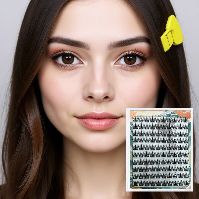 Eyelashes Puppy Series Single Clusters False Eyelashes Suitable For Round Eyes Fluffy Natural Thick Curl Beauty Daily Makeup