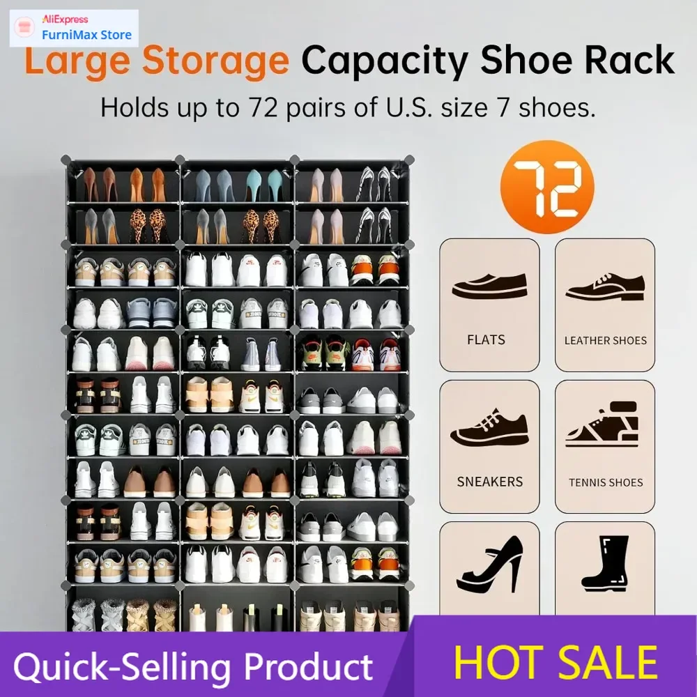 

Акция: 72 пары портативных шкафов для хранения обуви с дверцами, большие разборные пластиковые полки для прихожей и балкона.