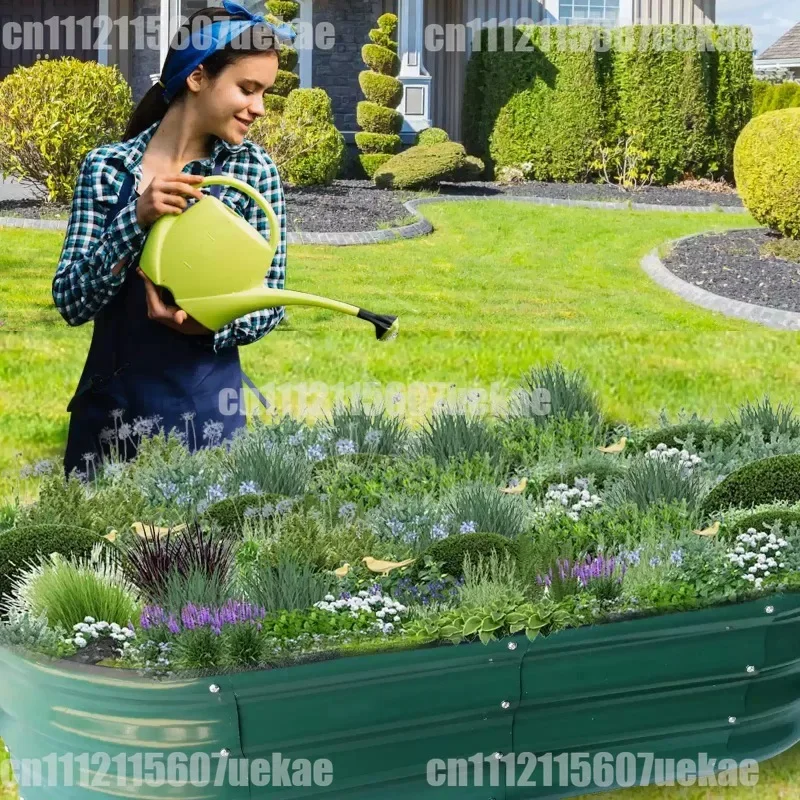 For Galvanized Sheet Metal Raised Garden Bed Anti-Rust Vegetable Planting Box Outdoor Flower Planter Box Backyard Growing Bed