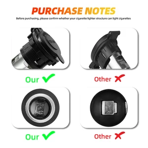 12 V/24 V Auto leichter Stromauslass Dwaterfestes Wasseradapter Wasser für Autohütten 8 Hauptverkaufszündung Moto 1 5cm - №4