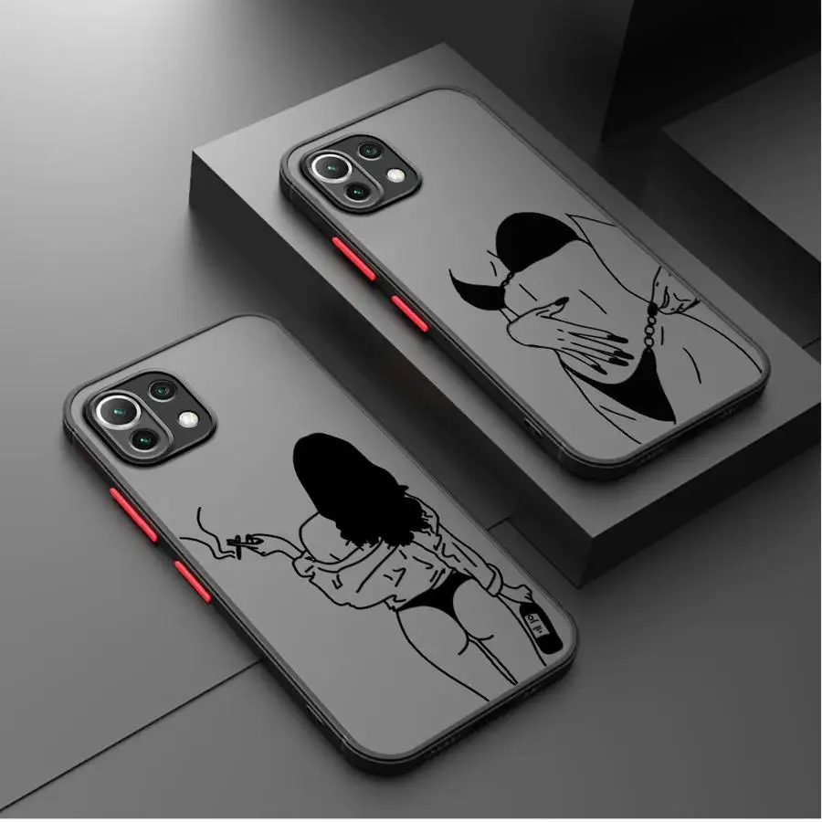 حافظة ناعمة لهاتف Xiaomi Mi 12T 11T Pro 11 Lite 11T 12X Line Art Beautifu