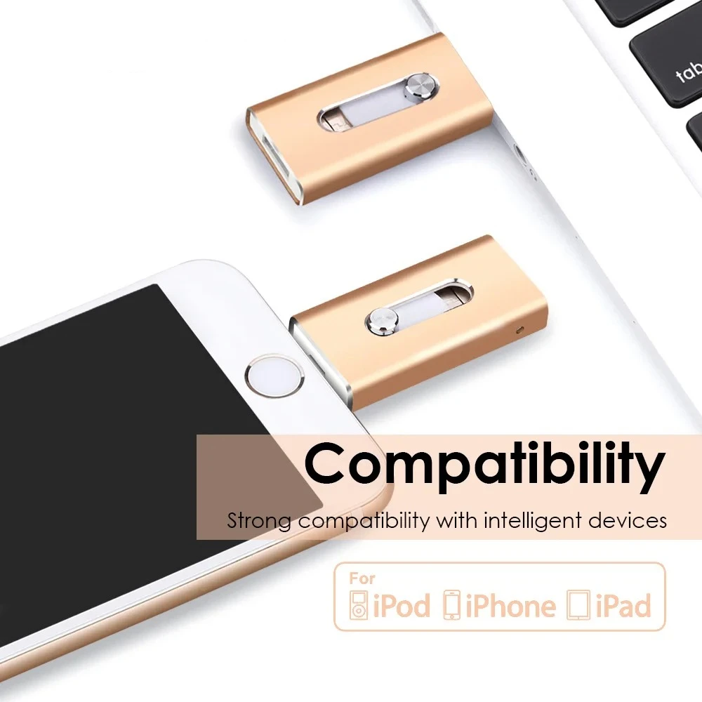 USB Flash Drive Photostick High Speed Sticks External Storage Pen Drive For Phone iPhone Android PC Copy Photo Videos Files