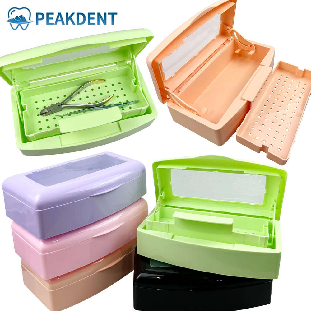 

Plastic Disinfection Case Nail Sterilizer Tray Disinfection Box Sterilizing Clean Nail Art Salon Manicure Implement Sanitize Box