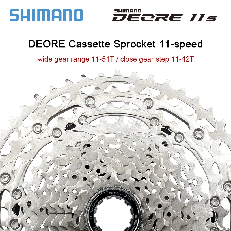 SHIMANO MTB Deore CS M5100 Freewheel Mountain Bike Cassette 11 speed M5100 Cassette Sprocket 11-42T 11-51T SHIMANO HG Flywheel