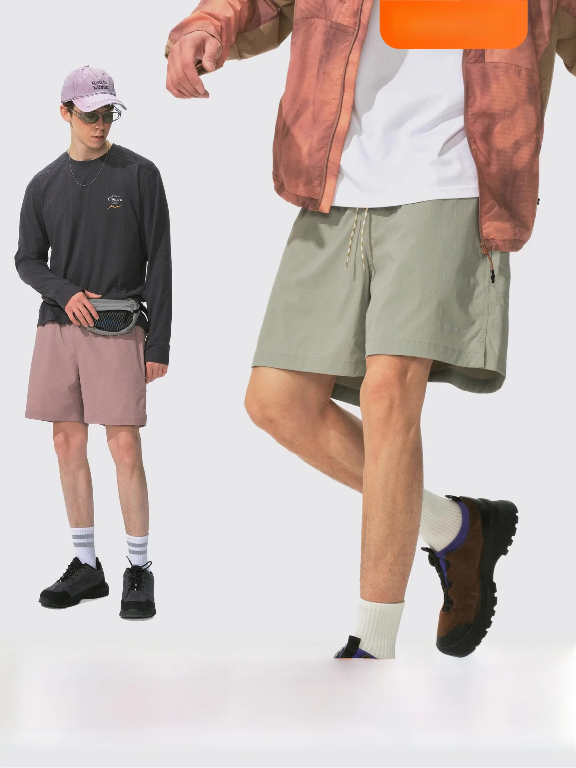 

Monterest Men's Outdoor Reflective Print Color orts Five-ket Dstring Beach Pants Youthful Spring Summer orts
