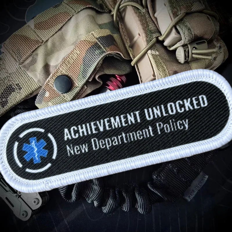 Achievement Unlocked Printed Patch Hook&Loop Patches on Clothes Military Morale Badge Armband Tactical Backpack Emblem Stickers