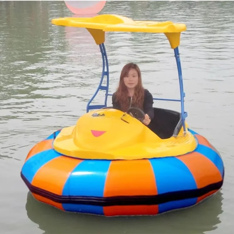 

Water park bumper boat hot sale Water amusement equipment 2 people Electric boat pedal appliance