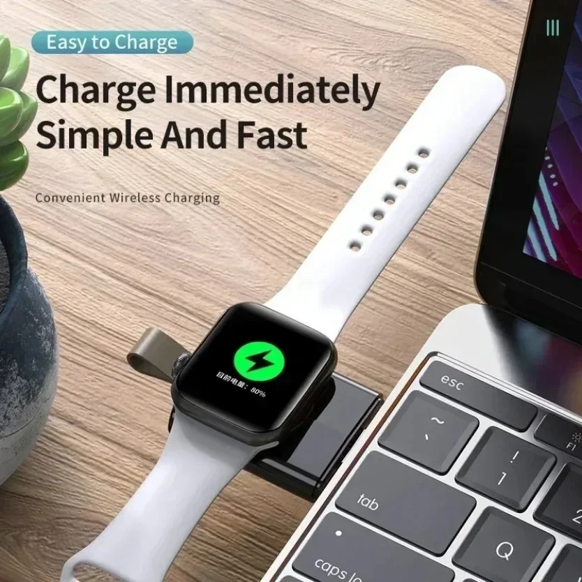 Wireless Portable Watch Charger Dock Emergency USB‑A Fast Charging Station for Apple Watch Ultra SE Multi‑Version Smart Watch